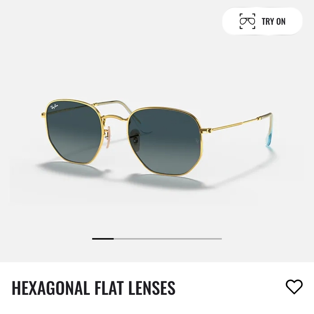 Ray-Ban Hexagonal Sunglasses with Gold Frame